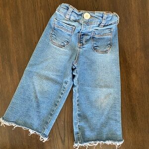 Zara toddler girls wide leg jeans.